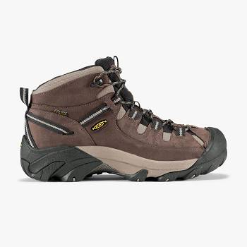 KEEN Targhee II Waterproof Mid Wide - Hnede Turistické Topánky Panske, KEEN007